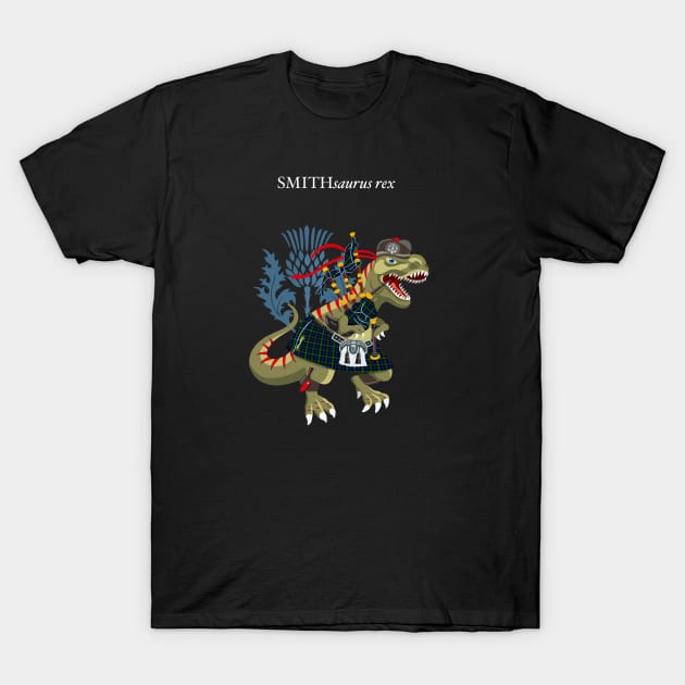 Clanosaurus Rex SMITHsaurus Rex Smith clan Scotland Family Tartan T-Shirt by BullShirtCo